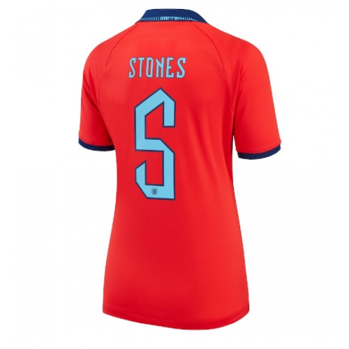 Fotballdrakt Dame England John Stones #5 Bortedrakt VM 2022 Kortermet